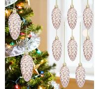 BESPORTBLE 10 Pièces Pommes de Pin Décoratives Pendentif Sapin de Noël en Plastique Décorations de Noël à Suspendre Shops et Offices