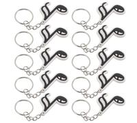 BESPORTBLE 10 Pièces Porte-clés Notes de Musique Noires et Blanches Accessoires Sac à Dos et Porte-clés Guitare Pendentifs Instruments Musicaux pour Fans et Professeurs Décoration Pratique et