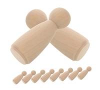 BESPORTBLE 10 pièces Poupées Bois Petites pour Garçon Fille Jouets Marionnettes Bois à Décorer Figurines Fille pour Activités et Artisanat