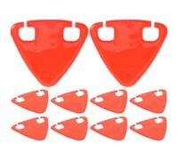 BESPORTBLE 10 Pièces Réflecteur Vélo Triangulaire en PVC Rouge | Haute Visibilité, Installation Rapide, Résistance aux Vibrations Intempéries, pour Paquet et Rails de Selle