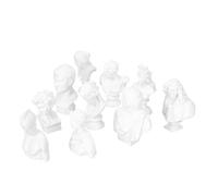 BESPORTBLE 10 pièces Sculpture de Portrait Résine Décoration de Bureau Artistique Modèle Miniature pour Enseignement et Croquis Ornement Décoratif Maison