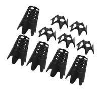 BESPORTBLE 10 Pièces Tees de Golf en Plastique, Base Stable Noire | Polypropylène, Protège Tapis et Gazon, Format 1,77x1,41x0,74 In, Usage en Practice
