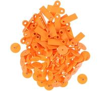 BESPORTBLE 100 ensembles Livestock Ear Tags Orange Blank Veterinary Identification For Cattle Sheep Pigs Flexible And Fade-resistant