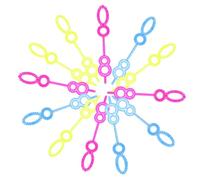 BESPORTBLE 100 Pièces Baguettes Bulles Garçon Fille Jouets Amusants Souffleur Bulles Plastique Sécurité Ergonomique Extérieur Couleur Aléatoire