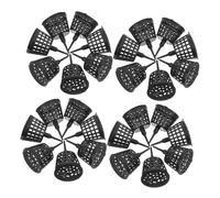 BESPORTBLE 100 Pièces Boîte à Engrais avec Couvercle Boîte Fertilisante Pratique Plastique Noir Conteneur Portable pour Orchidées et Petites Plantes Outil de Jardinage pour Protection et
