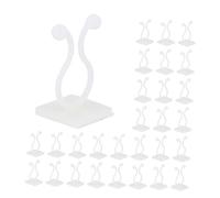 BESPORTBLE 100 pièces Clips Plantes Grimpantes Auto-adhésifs Blancs Moyens Supports Muraux Invisibles pour Fixation Rapide et Protection des Murs des Vignes et Orchidées