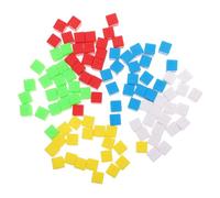 BESPORTBLE 100 Pièces Cubes Mathématiques Plastique Accessoires Pédagogiques Pratiques pour Garçon Fille Petits Cubes pour Compter Classer Et Reconnaître Les Couleurs