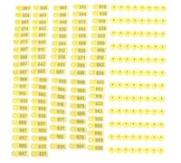 BESPORTBLE 100 pièces Étiquettes Oreille Jaunes pour Bétail et Moutons Identification Numérotée Marquage à Épreuve Adaptée pour Confort Animal