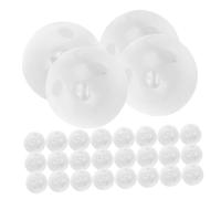BESPORTBLE 100 pièces Inserts de Boules Blanches pour Réparation Jouets Garçon Fille et Animaux Accessoires de Création de Sons pour Poupées et Hochets Plastique Installation Facile
