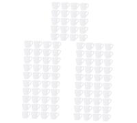 BESPORTBLE 100 Pièces Lot de Mini Tasses Blanches Miniatures pour Maison de Poupée Décorations et Accessoires Photo Dimitation pour Résistantes et
