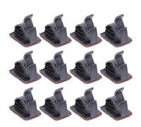 BESPORTBLE 100 pièces Organisateur de Câbles Autocollant Clips Double-face Réglables avec Adhésif Rouge Support Serre-câbles pour Gestion de Fils sur Surfaces Planes Noir
