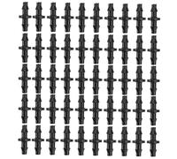 BESPORTBLE 100 Pièces Raccord de Tuyau Irrigation Connecteur Droit Barbelé Noir pour Jardinage et Arrosage Lot de Installation Facile pour Tuyaux Micro Drip