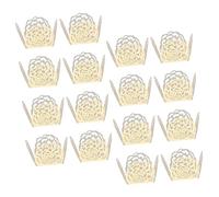 BESPORTBLE 100 pièces Small Cups Paper Wrappers DIY Candy Decor For Party Wedding Candy Packaging Paper With Hollow Rose Edge Design