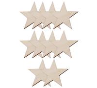 BESPORTBLE 100 Pièces Tranches de Bois D'étoile à Décorer pour Loisirs Créatifs, Décoration Artisanale en Bois Beige Surface Lisse, pour Œuvres D'art Uniques
