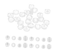 BESPORTBLE 100pièces Fermoirs De Boucles Oreilles à Clipser Coussinets Antidérapants Supports Pour Femmes Arrière Transparentes Lot