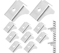 BESPORTBLE 10pcs Clips Métalliques Argentés pour Support D'étagère D'armoire en Acier Léger, Structure Simple, Facile à Utiliser, pour Vitrine et Bibliothèque