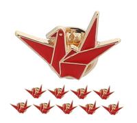 BESPORTBLE 10pièces Broches De Revers Forme De Origami Décoratives Et Amusantes Pour Femmes Alliage