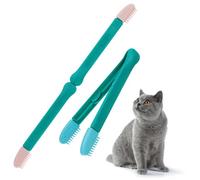 BESPORTBLE 10pièces Brosse De Nettoyage Pour Yeux De Chat De Peigne Portable Pour Éliminer De Poils Morts Brosse De Toilettage Pour Chaton Bleu