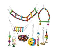 BESPORTBLE 10pièces Jouets à Balançoire pour Perroquets Accessoires pour Oiseaux De Compagnie Perchoirs Stables Et
