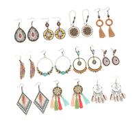 BESPORTBLE 11 Paires Boucles D'oreilles à Pendant Boucles D'oreilles De Déclaration Pour Les Femmes Boucles D'oreilles Pour Femmes Long Violet Soir Esserrings Alliage
