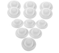 BESPORTBLE 12 Mini Chapeaux Haut-De-Forme Décoratifs Petits Chapeaux Miniatures Bonhomme De Neige pour Projets De Bricolage ; Chapeaux Formels Miniatures À Larges Bords pour