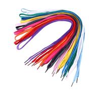 BESPORTBLE 12 paires Lacets Plats Colorés pour Chaussures Sport et Outdoor Lacets Tressés Remplacement pour Baskets Sneakers et Patins Assortiment