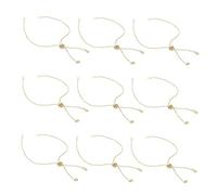 BESPORTBLE 12 pièces Bracelets Coulissants Réglables Cuivre Plaqué Or pour Femmes Minimalist Ajustables et Adaptés à Poignets et Styles
