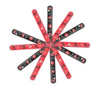 BESPORTBLE 12 pièces Bracelets Slap Ninjas pour Garçon Fille Accessoires de Fête et Décoration Bracelets à Claquer avec Motif Ninja Parfait pour et Événements Festifs