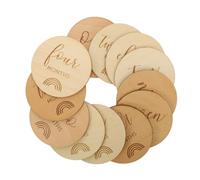 BESPORTBLE 12 pièces Cartes Mensuelles pour Garçon Fille Accessoires Photo Durables pour Cadeau pour Suivre Étapes de Croissance Support Social Media Design Rond Ludique