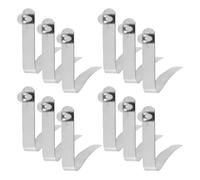 BESPORTBLE 12 pièces Clips à Ressort V pour Tentes et Bâtons Pince Serrage à Bouton pour Tubes Ronds et Carrés Accessoire Polyvalent pour Camping Kayak Parapluie et Bâtons de Randonnée