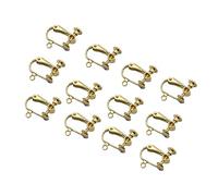 BESPORTBLE 12 pièces Clips Boucles Oreilles Ouvertes Non Percées pour Femmes Légères et Durables Style Élégant avec Trou Couleur Dorée Adaptées Aux Fêtes et Usage
