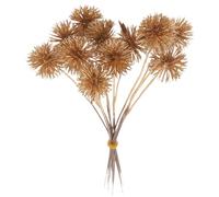 BESPORTBLE 12 Pièces de Fausses Fleurs Décoratives Dorées Pailletées Branches de Petits Chardons Artificiels Décoration de Noël Guirlandes Couronnes et Compositions Festives