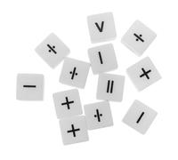 BESPORTBLE 12 pièces Dés Apprentissage Mathématiques Acrylique avec Symboles Accessoires pour Enseignement Classe et Jeux Éducatifs