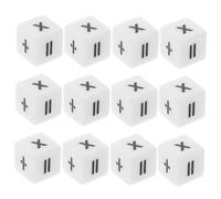 BESPORTBLE 12 pièces Dés Arithmétique Acrylique pour École Jeu Mathématique Éducatif avec Symboles Ludique pour Garçon Fille et Apprentissage Classe