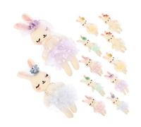 BESPORTBLE 12 pièces Doux Multicolores pour Décoration et Artisanat Pâques Figurines Lapin Cadeau Charmant