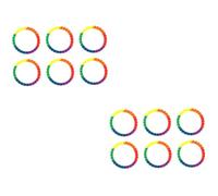 BESPORTBLE 12 Pièces Lot de Bracelets Silicone Arc Ciel Mode Unisexe Bandeaux Lgbtq pour Fêtes et Soutien Gay Lesbian