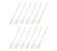 BESPORTBLE 12 pièces Lot de Cuillères à Café Céramique Longues pour Dessert Glace et Porridge Ustensiles Polyvalents pour Café Soupe et Rice Manche Confortable Usage Domestique et