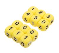 BESPORTBLE 12 pièces Lot de Dés Acryliques Numérotés pour Jeux de Société Accessoires Éducatifs pour Apprentissage des Mathématiques Usage Intérieur et Extérieur