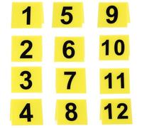 BESPORTBLE 12 pièces Lot de Marqueurs Numérotés Acrylique pour Enquêtes Accessoires de Jeu Détective pour Décoration Halloween et Fêtes