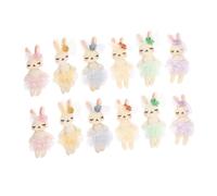 BESPORTBLE 12 Pièces Lot de Peluches Multicolores Doux Décorations DIY pour Accessoires Dartisanat et Vêtements Poupées Lapin pour Décoration de Chambre et Fêtes de Pâques