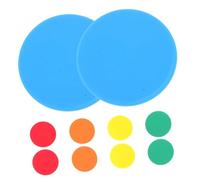 BESPORTBLE 12 pièces Marqueurs de Terrain Football Rond Colorés Disques Plats Antidérapants pour Entraînement et Football Équipement de Sport et Portable