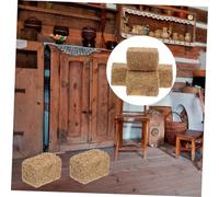 BESPORTBLE 12 Pièces Mini Bottes de Foin Décoratives Accessoires Artificiels pour Décor de Ferme Miniature Modèle Réaliste pour Maison de Poupée et Scènes Dautomne