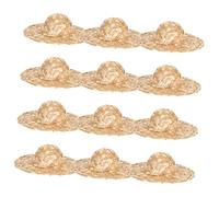 BESPORTBLE 12 pièces Mini Chapeaux Paille pour Poupées de Accessoires Décoratifs pour DIY et Costumes Chapeaux Tissés et Élégants pour Vos Créations