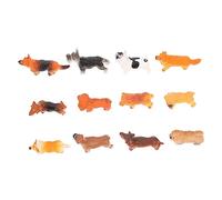 BESPORTBLE 12 pièces Mini Dog Figurines Set Realistic Puppy Models for Lightweight Portable Decorative Miniature Dog Toys for Learning and Play