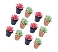 BESPORTBLE 12 pièces Miniature Bonsai Potted Plants Model for Tiny House Decor Realistic Mini Garden Landscape Accessories for Dollhouse and Small Decoration
