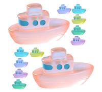 BESPORTBLE 12 pièces Miniature Resin Boat Ornaments Glow The Dark for Doll House Supplies Garden Balcony Decor Lightweight Resin Craft