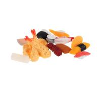 BESPORTBLE 12 pièces Miniature Sushi Model Set Realistic Japanese Food for Doll House Kitchen Scene Decoration Small Dollhouse Food Ornaments