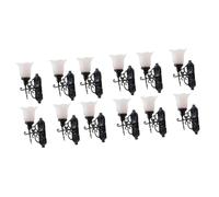 BESPORTBLE 12 Pièces Miniature Wall Lamp Model Set with Light Mini Scene Decoration for Doll Houses and Tables Portable Mini Wall Lamp Accessories