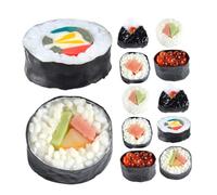 BESPORTBLE 12 Pièces Modèle Sushi PVC Décoration Réaliste Onigiri Faux Aliments pour Vitrine Cuisine Maison