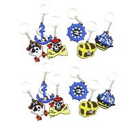 BESPORTBLE 12 Pièces Porte Clés Pirate Halloween Caoutchouc Décoration Voiture Intérieure Porte Bagages et Accessoire Clé Original pour Fête Pirate Couleur Aléatoire
